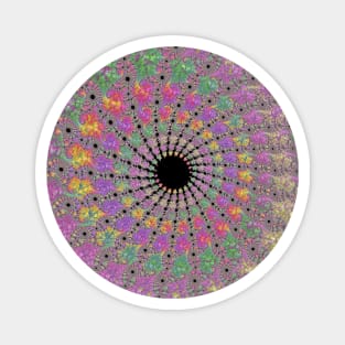 Colorful Trippy Funky Spiral Fractal Art Magnet